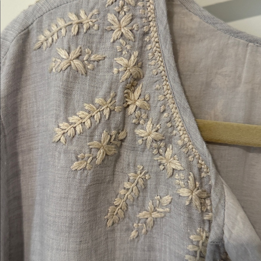 Roller Rabbit Light Gray Embroidered Dress - Picture 4 of 6